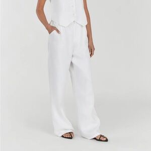 Diish White Linen Pants